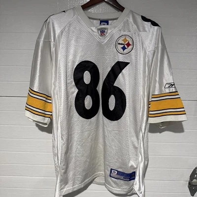 Camiseta deportiva blanca cosida Pittsburgh Steelers Hines Ward Reebok On Field NFL talla 50 Foto 1 de 4