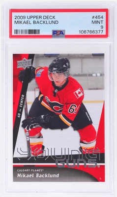2009 Upper Deck Mikael Backlund Young Guns #454 PSA 9 Rookie RC - Image 1 of 2