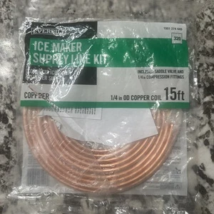 Kit de instalación para máquina de hielo Everbilt de cobre marrón 15 pies 98925 piezas faltantes - Imagen 1 de 2