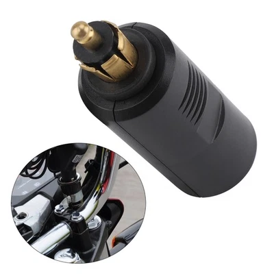 12V Universal Motorrad Zigarettenanzünder Stecker Adapter für DIN  Buchse DE - Bild 1 von 4