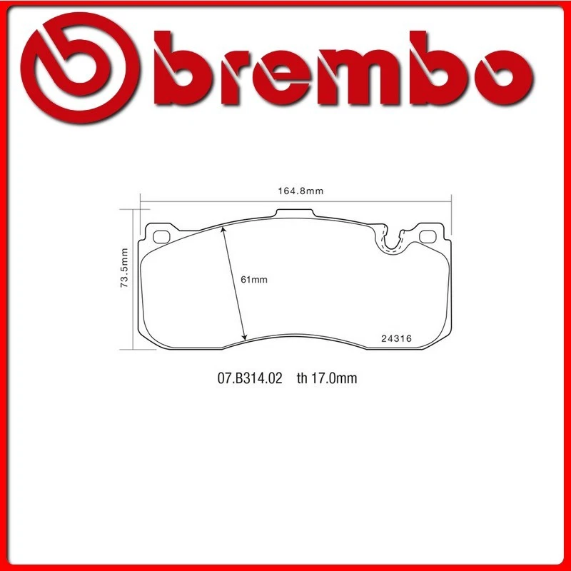 07.B314.02#147 PASTIGLIE FRENO ANTERIORE SPORTIVE BREMBO SPORT MINI MINI (R56) J - Immagine 1 di 1