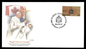 Mayfairstamps Canada FDC 1984 Emblem Crossed Keys Pope Visit First Day Cover aau - Picture 1 of 2