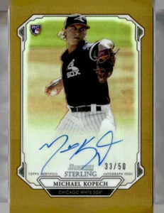 (4117) 2019 Bowman Sterling Michael Kopech Rookie autographes or #/50 auto RC - Photo 1 sur 2