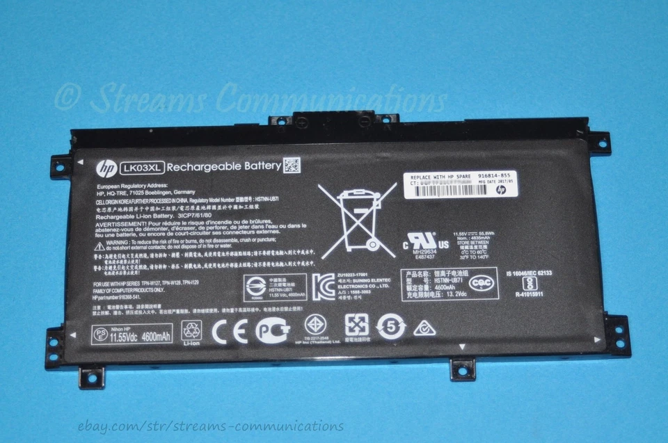 Batería para portátil HP Envy 15M-BP 15-bp010ca 15-bp018ca 15-bp023ca 15-bp051nr OEM Foto 1 de 4