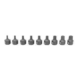 5058 STUBBY TORX BIT SET 9Pc. T10, T15, T20, T25, T27, T30, T40, T45 & T50 - Picture 1 of 3