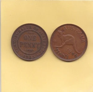 1946 & 1925 -- AUSTRALIAN PENNY-- HIGH-GRADE - Picture 1 of 2