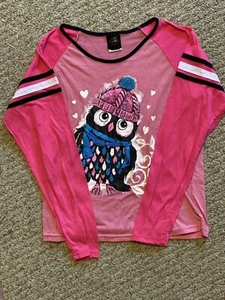 Just Love Girls Pink Owl Long Sleeve T-Shirt 14/16 - Picture 1 of 1