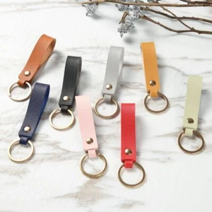 Unisex Cuero PU Correa Cuerda Llaveros Coche Llavero Dije Bolso Colgante Llavero - Imagen 1 de 20