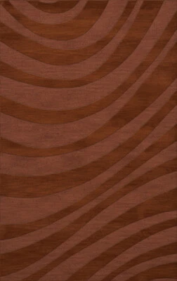 Red Waves Swirls Stripes Lines Transitional Area Rug Abstract DV12 - Image 1 of 2