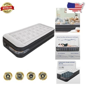 Lightweight Twin Inflatable Mattress with Electric Pump - 220 lbs Capacity - Picture 1 of 8