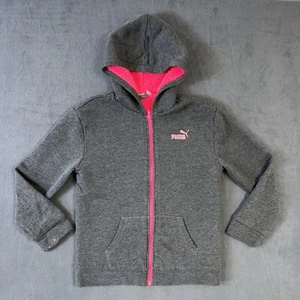 PUMA Hoodie, Sherpa Lined Full Zip Basic Sportswear Sweater Girls L (14-16) - Picture 1 of 9