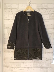 The Limited Womems Coat Small Blue Lace Contrast Party Career - Picture 1 of 9