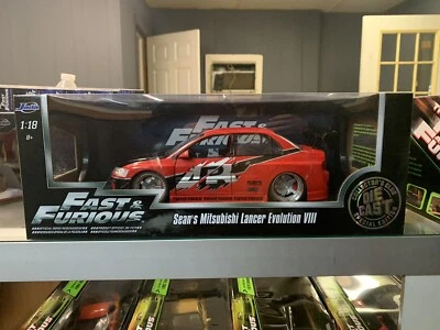1/18 Fast And Furious Mitsubishi Lancer Evolution Diecast Tokyo Drift Jada - Image 1 of 4