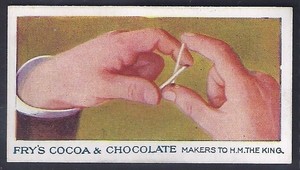 FRYS-TRICKS & PUZZLES (BLACK BACK) 1924-#31- QUALITY CARD!!!