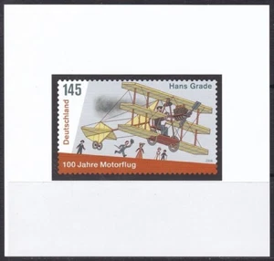 Color Print, Germany Sc2507 First Powered Flight Over Germany, Hans Grade, Plane - Picture 1 of 1