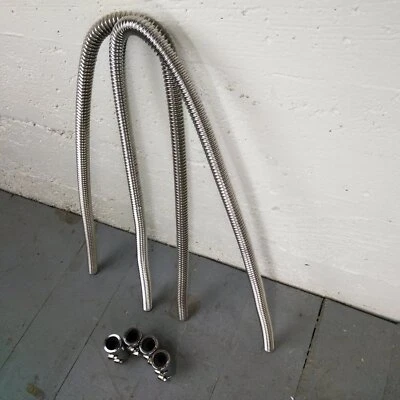 Early 48 In Heater Hose Kit SS easy diy a b stainless hot rod custom polished - Image 1 of 4