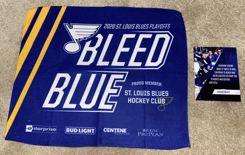 NEW St. Louis Blues SGA STH 2020 Stanley Cup Season Ticket Holder Rally Towel! Cover