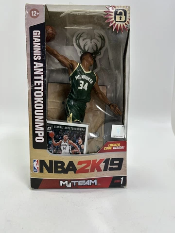 McFarlane Toys NBA 2K19 Series 1 Giannis Antetokounmpo Action Figure Damaged Box Cover