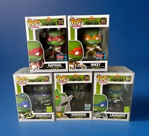 Power Rangers x Teenage Mutant Ninja Turtles Funko Pop Set SDCC NYCC W/Protector - Picture 1 of 19