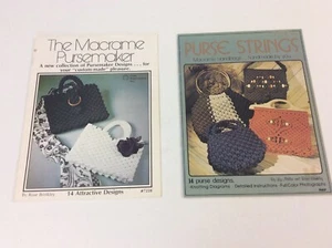 Macrame purse patterns Craft Crafting Hobby Vintage Book Pamphlet Lot - Picture 1 of 3