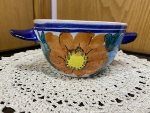 Mexican Hand Painted Glazed Serving Party/Decoration Bowl ~ Made In Mexico - Picture 1 of 9