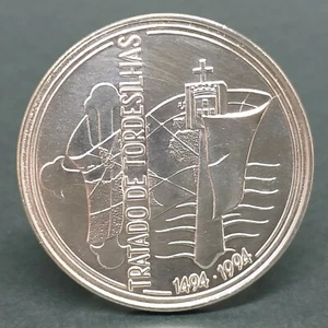 PORTUGAL 1994 SILVER COIN 1000 ESCUDOS / TREATY OF TORDESILLAS / TRATADO - Picture 1 of 4
