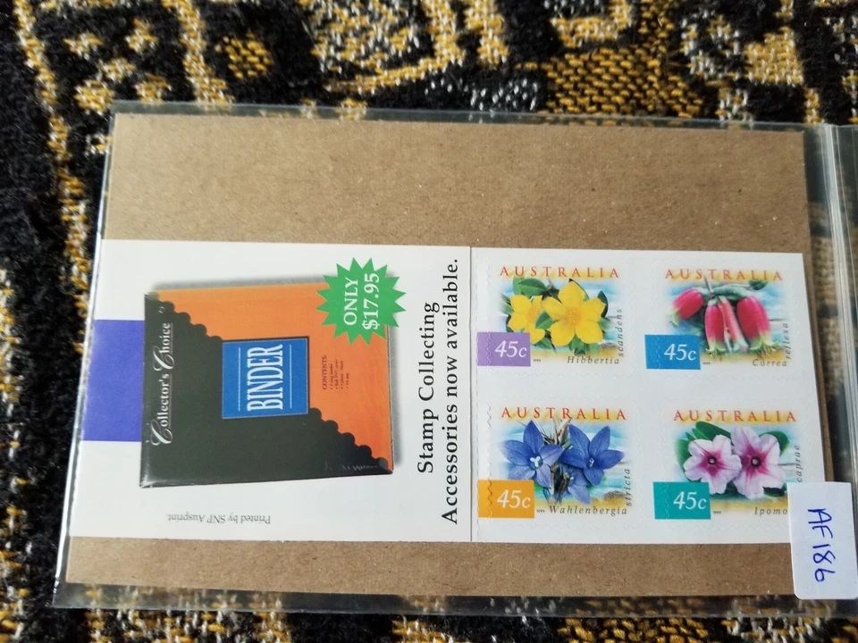 Australia MNH Booklet - 1999 Flowers - AF186 Tariff Incl - Image 1 of 1