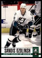 2003-04 Pacific Red Sandis Ozolinsh R31 Anaheim Mighty Ducks #8