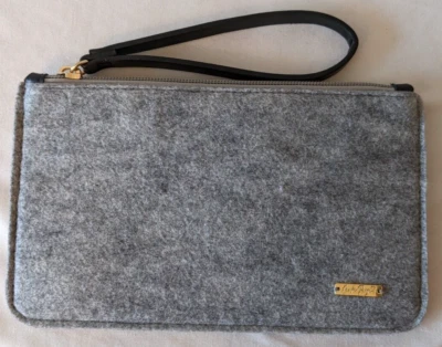 Charlie Paige Grey w/Black Strap Wristlet Clutch Purse - Image 1 of 4