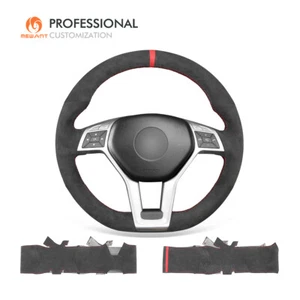 Funda de volante MEWANT DIY puntada a mano Alcantara para Benz W204 W212 C218 GLA 45 X156 - Imagen 1 de 10