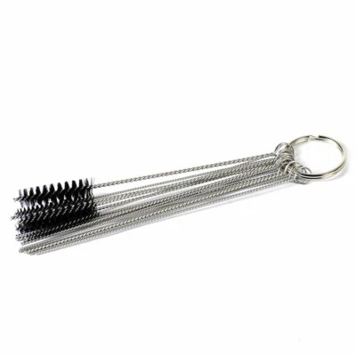 5 Brushes 10 Cleaning Needles Motorcycle Carburetor Carbon Dirt Jet Remove Tools — 第 1/4 张图片