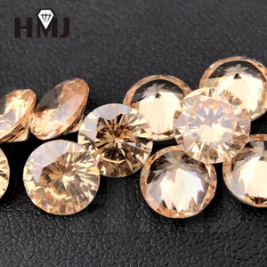 1000pcs 0.8~15mm Round Champagne Cubic Zirconia AAAAA Loose CZ Stone Gemstone - Picture 1 of 13