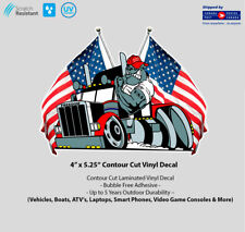 4" x 5.25" USA People's Convoy Trucker Laminated Vinyl Decal