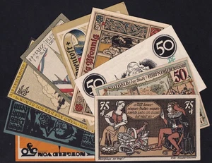 Germany 1921 Notgeld Lot 10 Vintage Emergency Paper Money Banknote Collection 3 - Picture 1 of 4