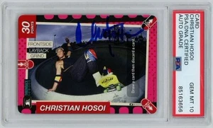 Christian Hosoi Signed 2011 Super Heat Skateboarding Card PSA GEM 10 AUTO - Picture 1 of 3