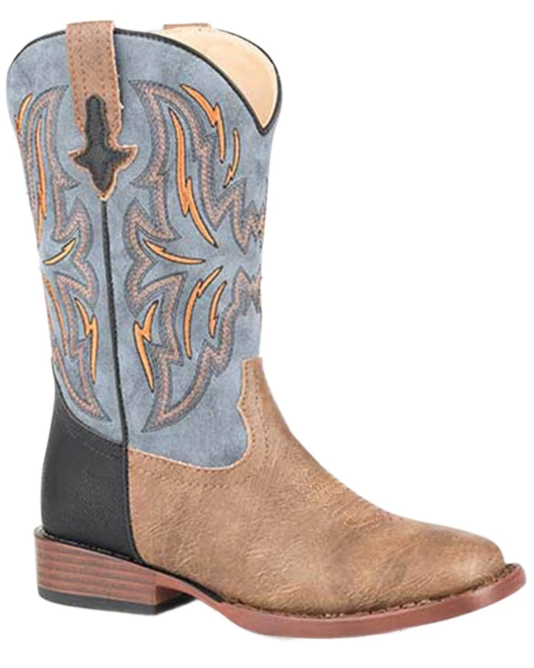 Bota Western Roper Dalton para niños pequeños - Puntera cuadrada ancha - 09-018-1900-2805 TA Foto 1 de 1