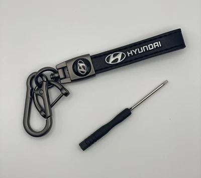 Genuine Leather Car Keychain for Hyundai  Accent Elantra Sonata Free Shipping US - Image 1 of 4