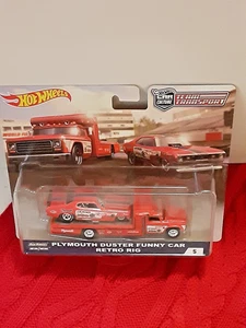 HOT WHEELS TEAM TRANSPORT #5 MONGOOSE PLYMOUTH DUSTER FUNNY CAR RETRO RIG - Bild 1 von 2