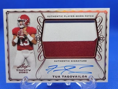 2020 Leaf Trinity TUA TAGOVAILOA Bronze Foil Rookie Patch ON CARD Auto RC RPA - Image 1 of 2