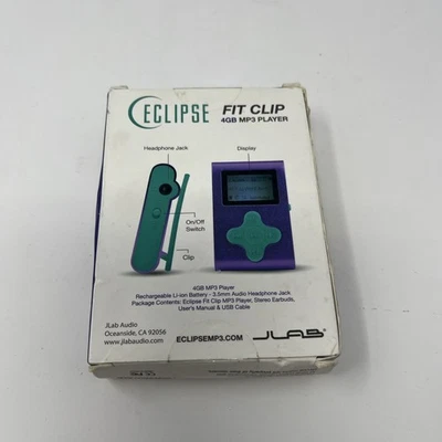 MP3 Player Eclipse Fit Clip 4GB Purple & Turquoise with Headphone Jack - Image 1 of 4