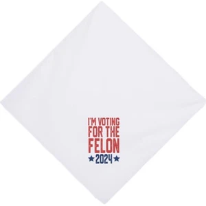 Trump 2024 I Vote For Felon Fight 45 47 MAGA Never Surrender You Missed Bandana - Picture 1 of 10