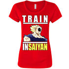 Train INSAIYAN Women's T shirt Anime Majin Vegeta DBZ Goku Motivational tee