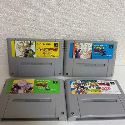 Lot 4 DRAGON BALL Z SET Butouden 1 2 3 Gokuuden Super Famicom Tested SNES Japan - Image 1 of 4