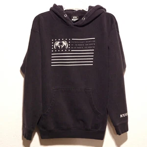 KUIU Pullover Flag Hoodie Sweatshirt Men's Medium No Drawstring Distressed - Picture 1 of 7