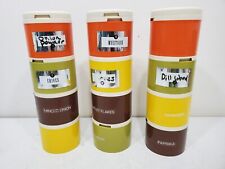 Vintage Retro Tupperware Stacking Spice Shaker Containers Harvest Colors 12 Set