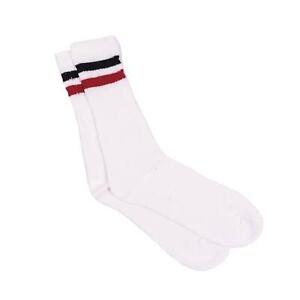 Genuine Belgian Army socks sport hiking camping cotton breathable striped white