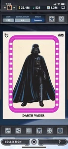 Topps Star Wars Digital Card Trader RO Pink Classic Art Darth Vader Insert Award - Picture 1 of 1