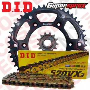 KTM SXF350 EXCF350 DID Gold VX3 X-Ring Chain & Supersprox Stealth Sprocket Kit - Picture 1 of 7