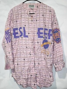 Esleep Long Sleeve Vintage Pink Shirt With Graphic Designs  - Picture 1 of 6