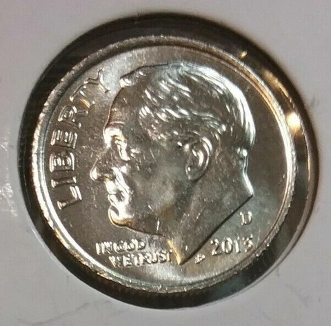 2013 Roosevelt Dime  D - BU - Uncirculated Cover